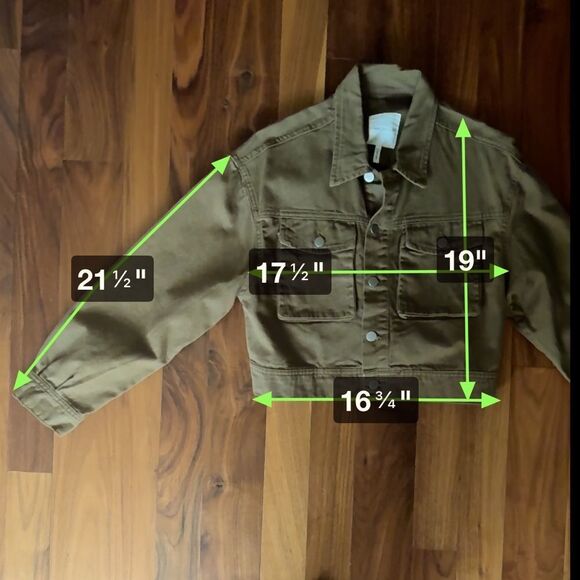 AVEC LES FILLES Denim Jacket sz Medium NWT - Picture 10 of 12